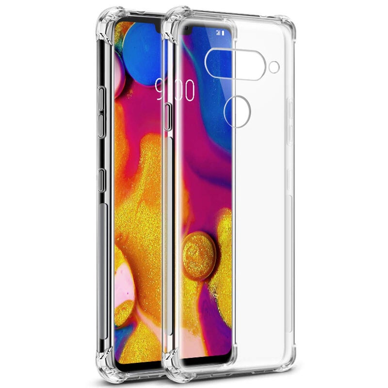 iCoverCase Compatible with LG V40 Case, Crystal Clear Soft TPU Shock Absorption Bumper Slim Thin Cover Case -Clear - Image 1